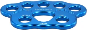 1 PCS 8 Holes Outdoor Rigging Plate 45KN Rock Climbing Mountaineering Anchor Point Connector Gear Rigging Plate Blue