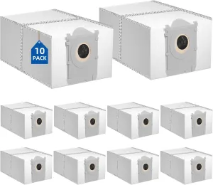 10 Pack Dust Bags Replacement for ECOVACS DEEBOT X8 PRO OMNI /X9 PRO OMNI /T50 Pro OMNI /T50 MAX PRO OMNI /T80 OMNI Vacuum Robot Station,4L Activated Carbon Bags Replacement Vacuum Station Accessories