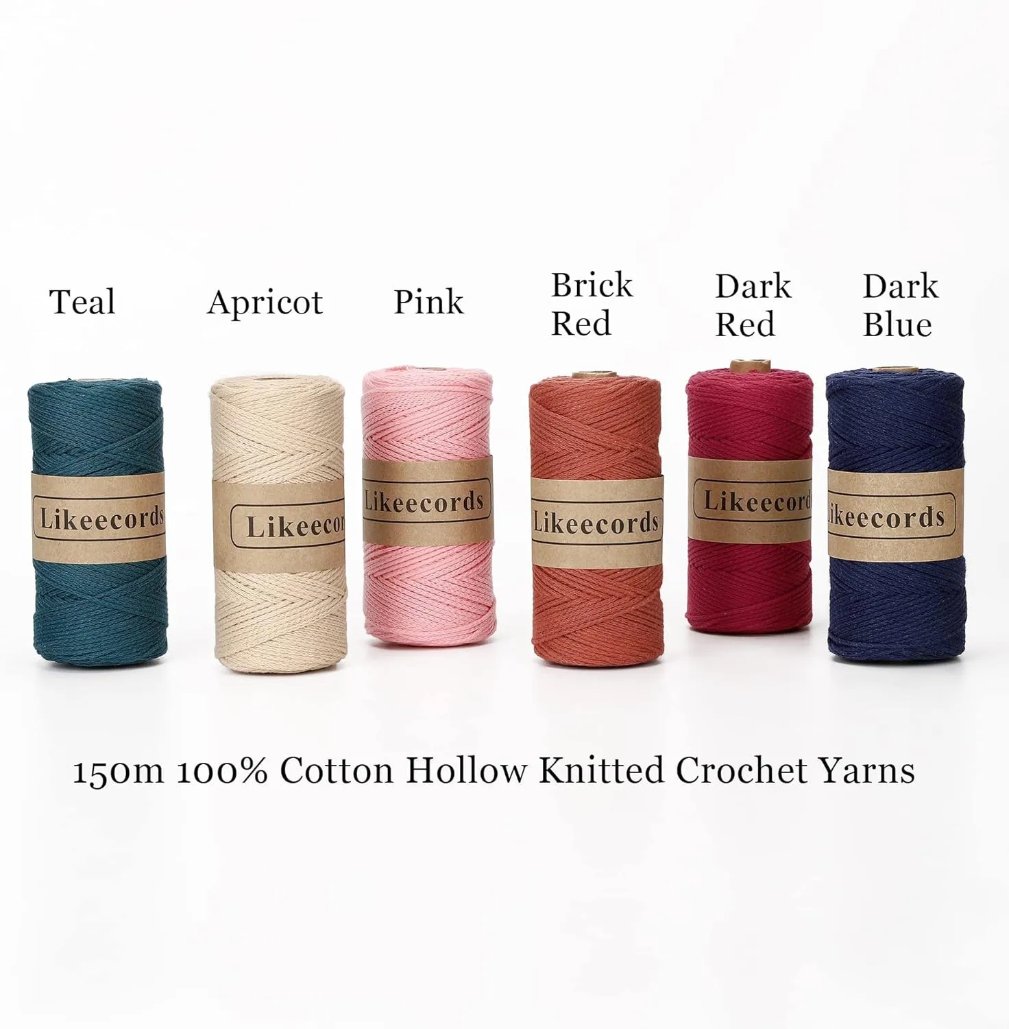 100% Cotton Crochet Bag Cord 2mm 170m Macrame Cord 2mm Crochet Thread Macrame Rope Gift for Knitter (Black)