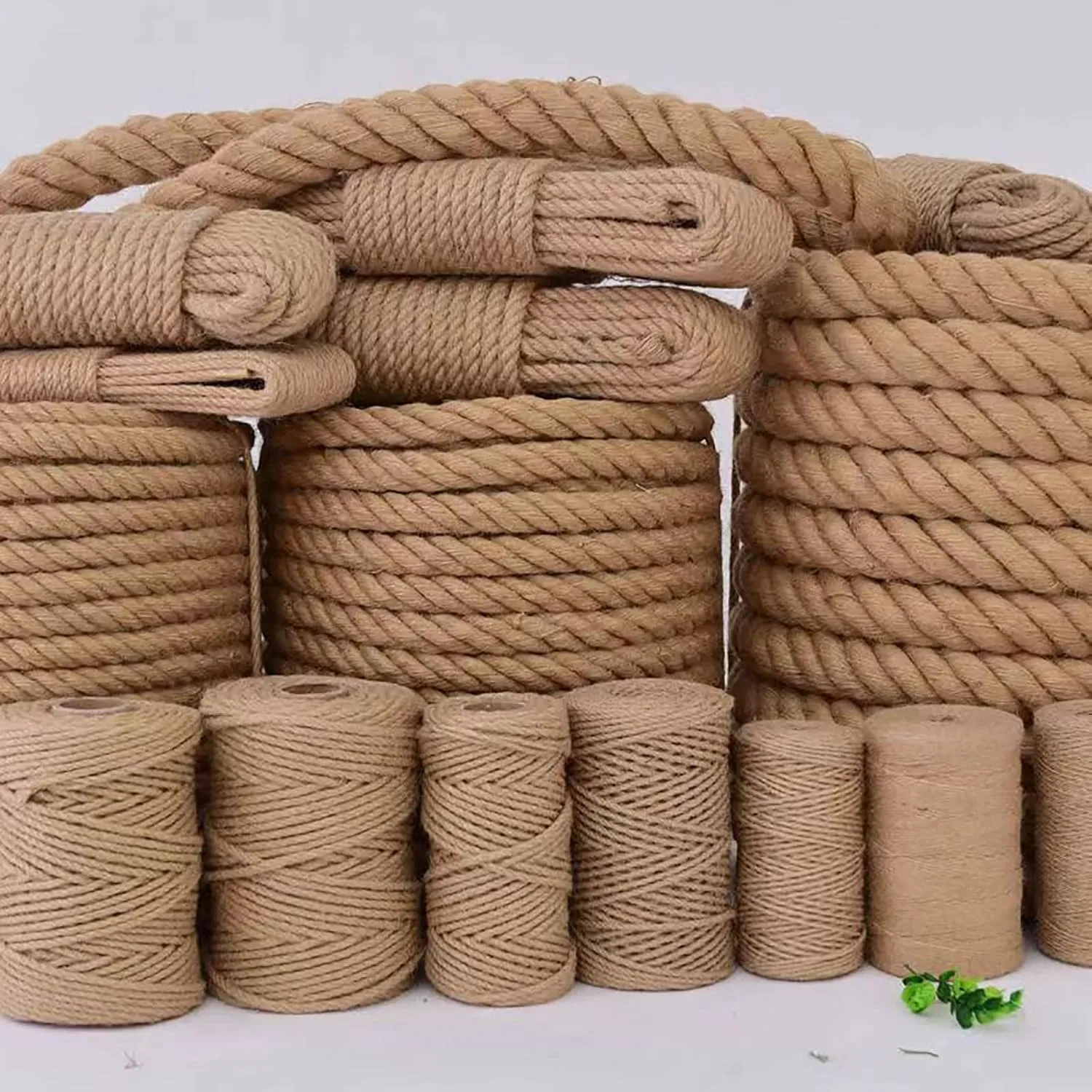 1/2 Inch x 100ft Jute Rope Natural Thick Heavy Hemp Rope Nautical Ropes Twisted Manila Rope for Crafts, Climbing, Bundling,Anchor, Hammock, Nautical, Cat Scratching Post, Tug of War, Decorate