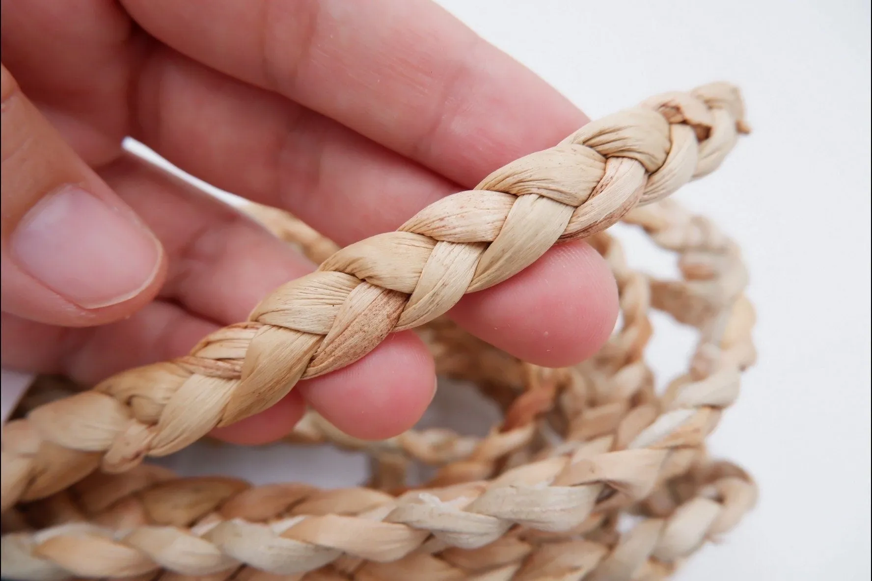 12mm Braided Rope, natural water hyacinth rope, 1/2 inches water hyacinth rope, natural rope for furniture, Seagrass rope