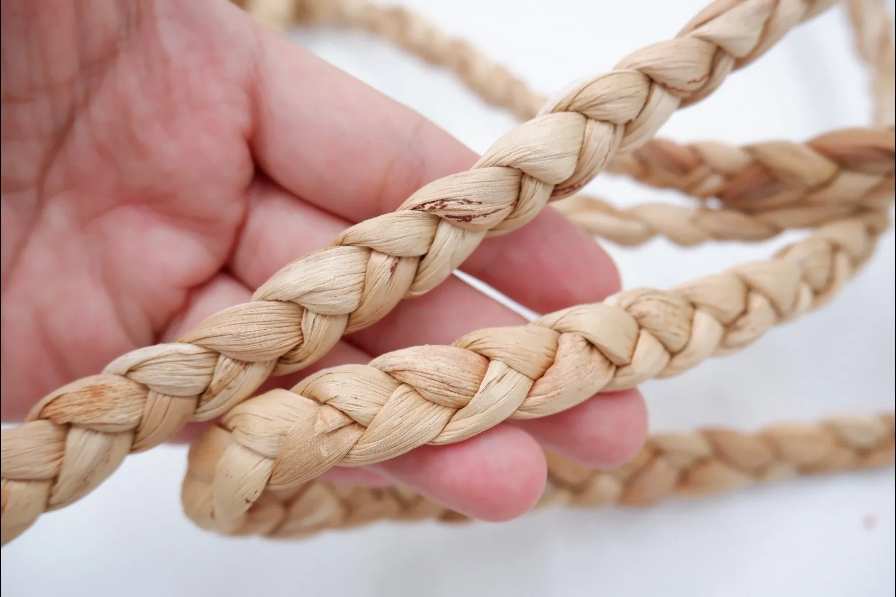 12mm Braided Rope, natural water hyacinth rope, 1/2 inches water hyacinth rope, natural rope for furniture, Seagrass rope