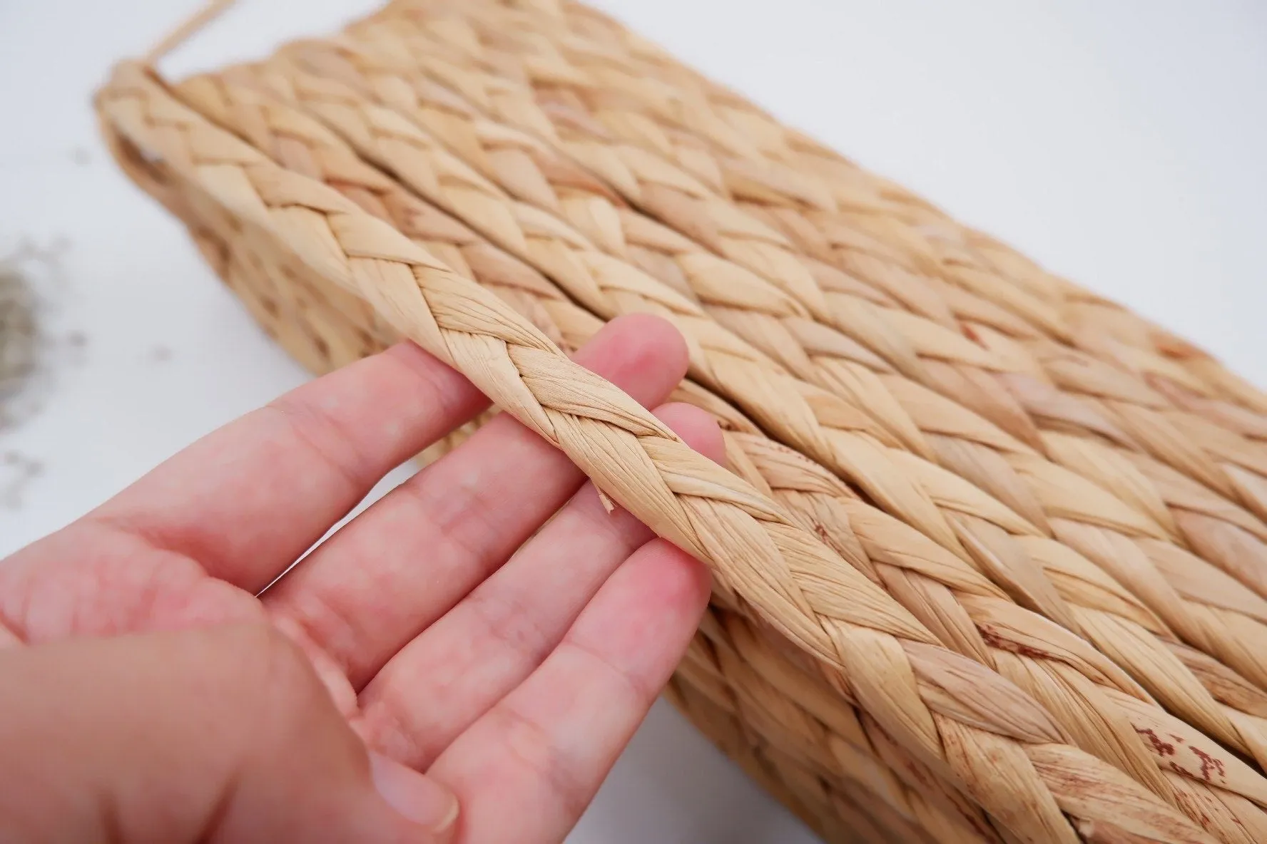 12mm natural water hyacinth rope, Braided Rope, Rope Plant Basket, rug rope, braided rop lace, water hyacinth rope