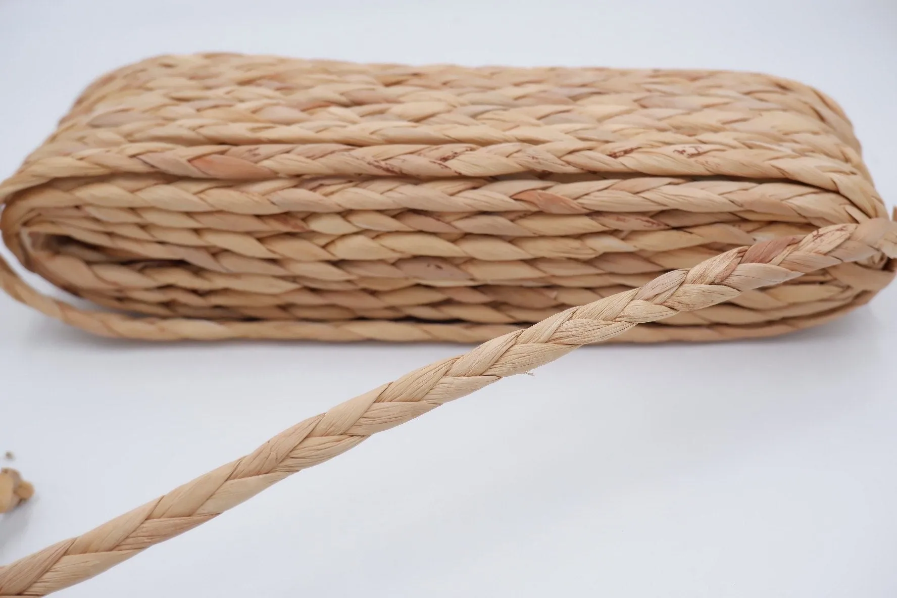 12mm natural water hyacinth rope, Braided Rope, Rope Plant Basket, rug rope, braided rop lace, water hyacinth rope