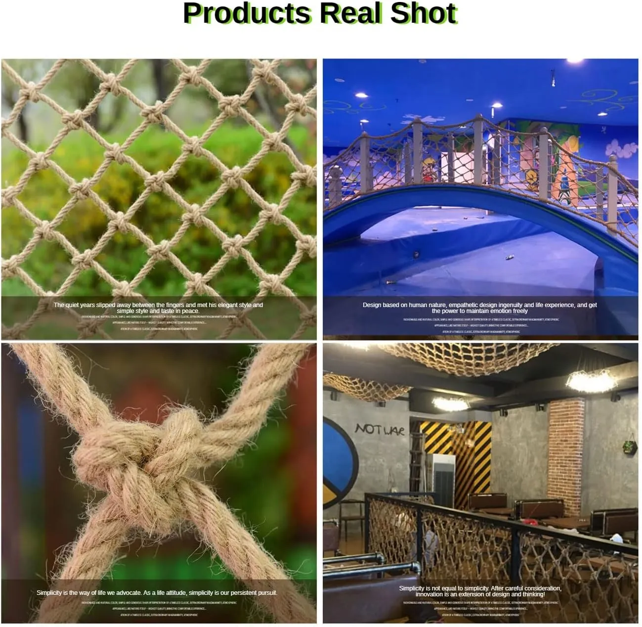12mm Safety Netting for Playground Fence and Balcony - Child/Pet Fall Protection Mesh with Reinforced Jute Rope, Stair Banister Guard and Trellis Grid System