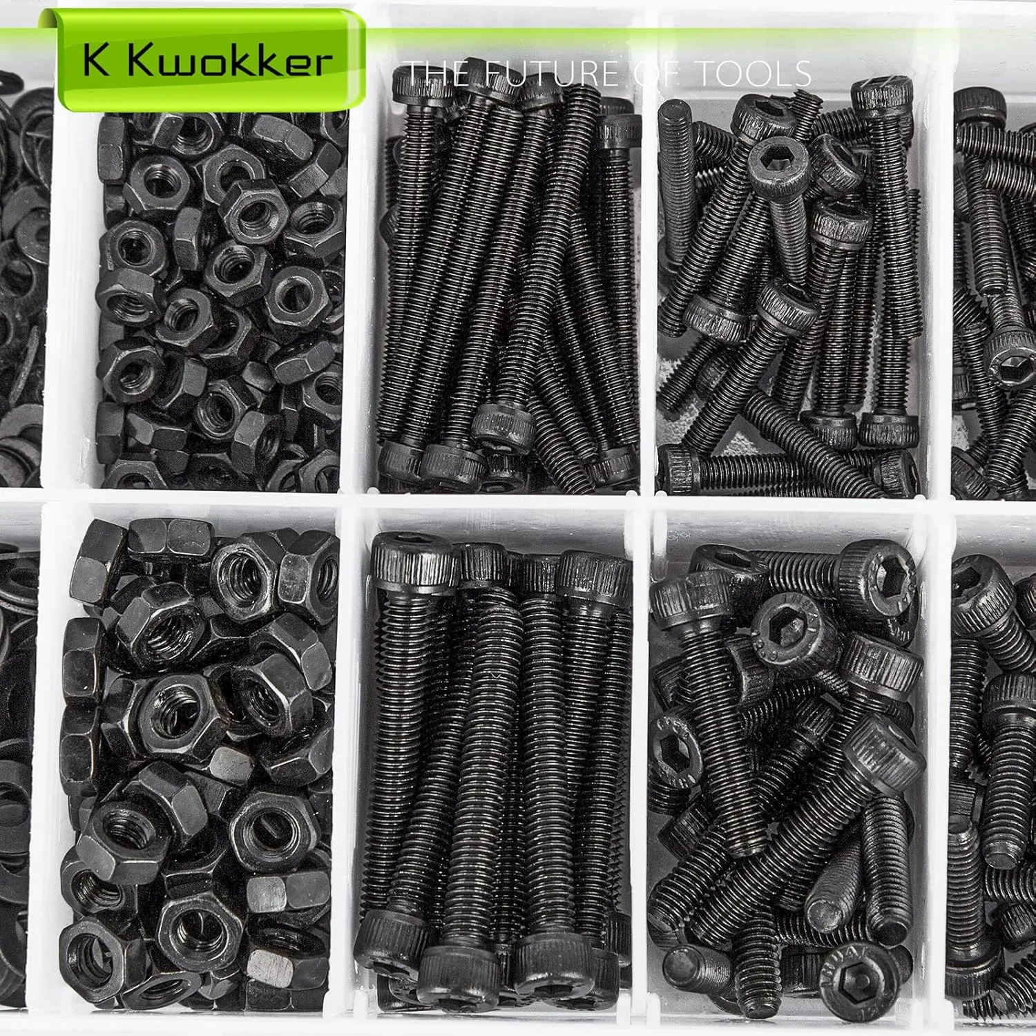 1710Pcs Metric Bolt Assortment M2 M3 M4, 21 Sizes 4MM to 30MM Upgraded Zinc Plated Hex Socket Head Cap Machine Screws, 12.9 Alloy Steel Bolts and Nuts Kit Screws Nuts and Washers