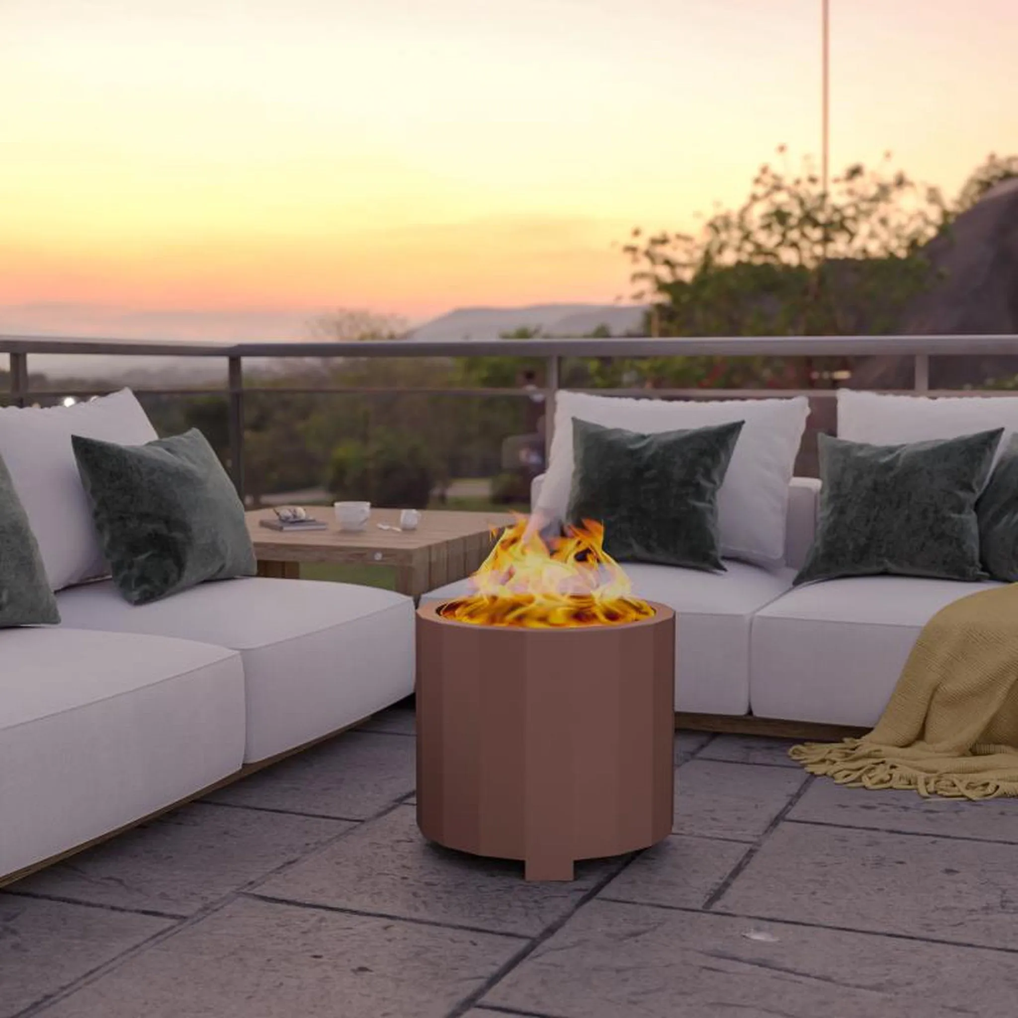 19.5" Smokeless Outdoor Fire Pit