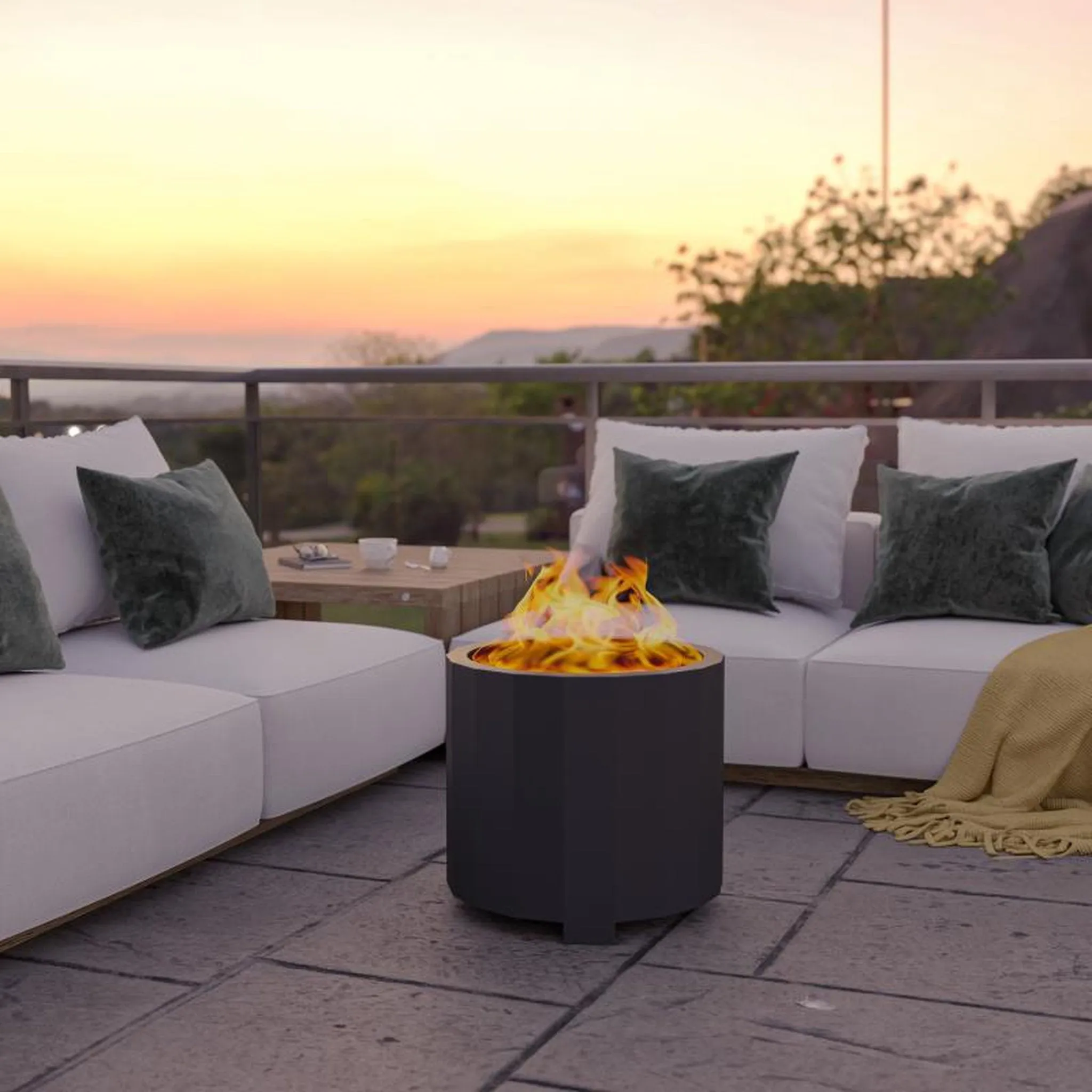 19.5" Smokeless Outdoor Fire Pit