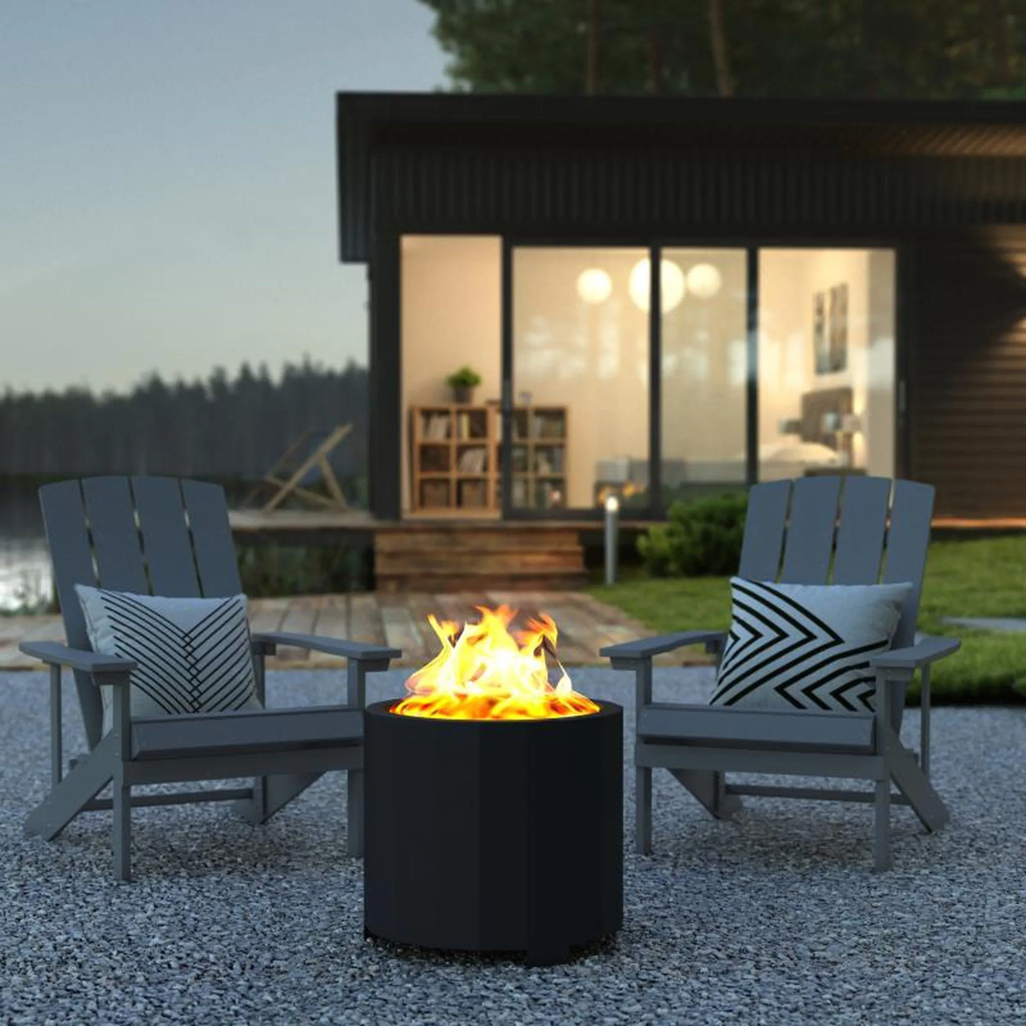 19.5" Smokeless Outdoor Fire Pit