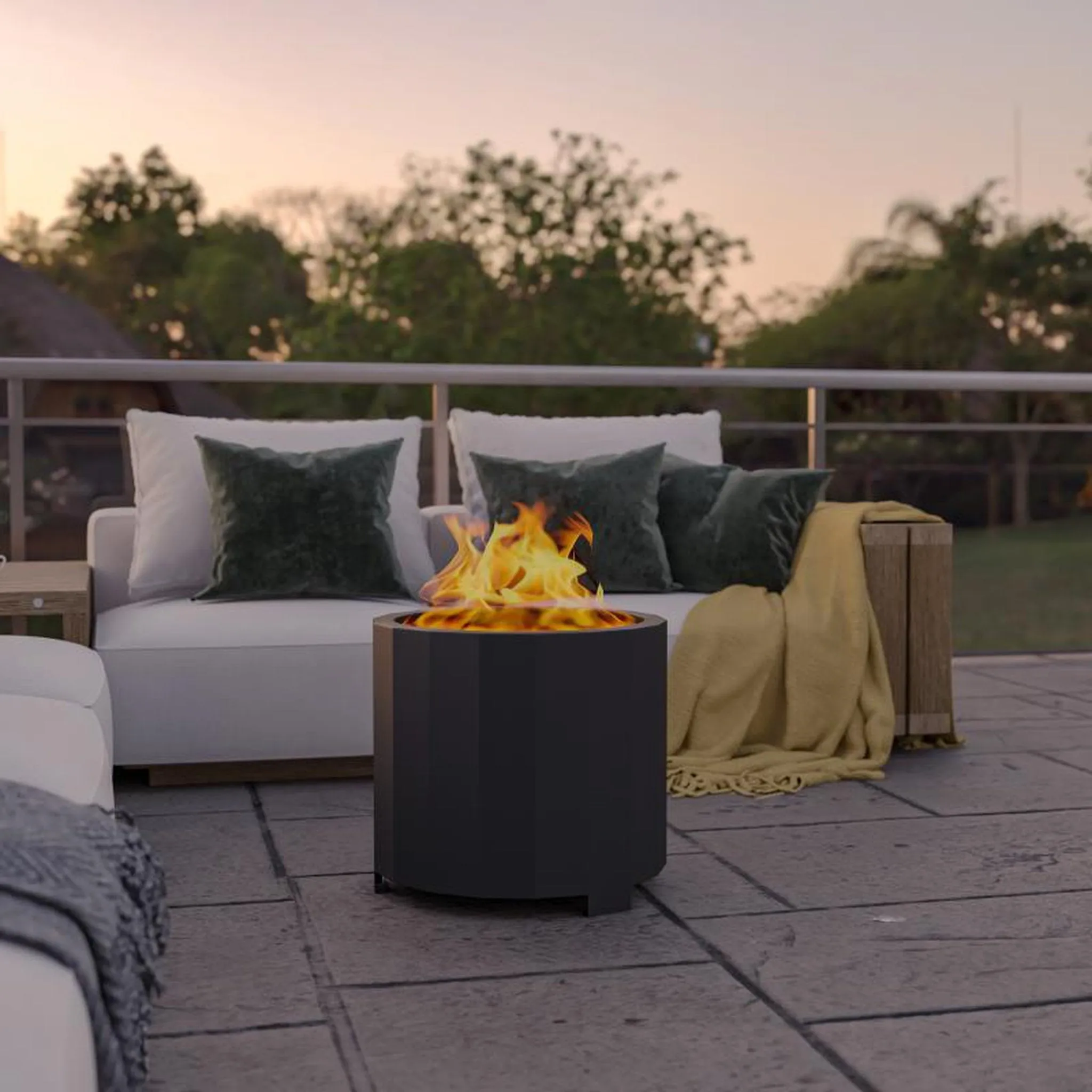 19.5" Smokeless Outdoor Fire Pit