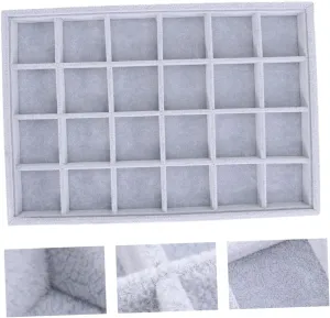 1pc Jewelry Flannel Storage Tray Square Decorative Dish for Organizing Necklaces and Accessories Stylish Storage Basket for Home Use