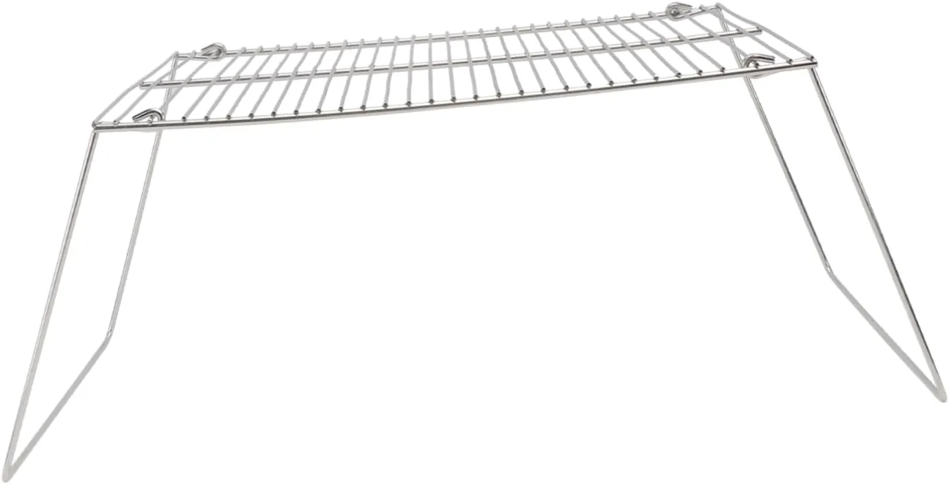1Pc Portable Stainless Steel Barbecue Rack for Outdoor Camping Mini Pot Support Durable Grill Mesh for Campfire Parties Lightweight Resistant Design
