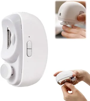 2 in 1 Electric Nail Clipper, 2025 New Toenail Fingernail Clipper for Men & Women, Advanced Automatic Clippers with Polishing for Senior Adults (White)
