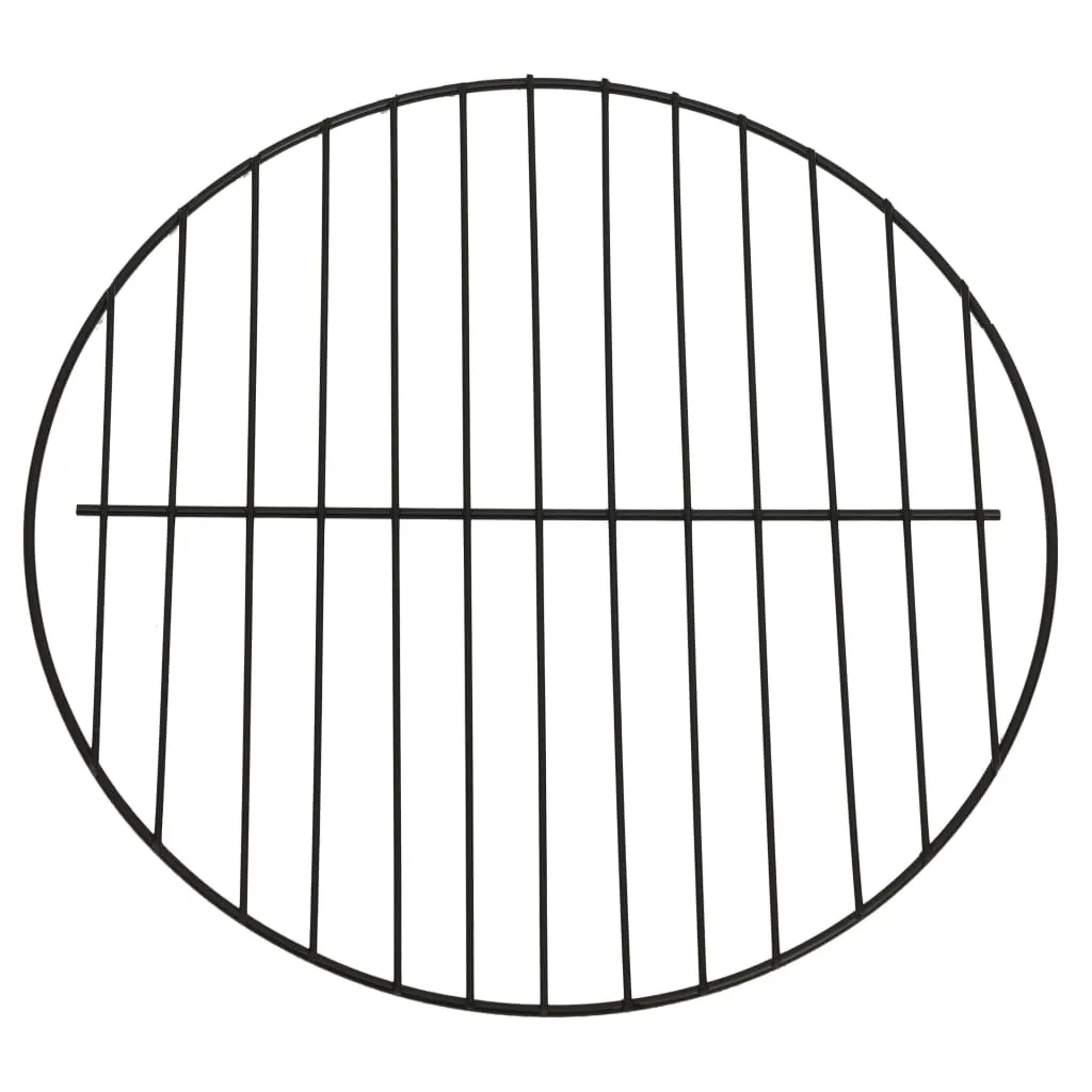 2-in-1 Fire Pit and BBQ with Poker 23.2"x23.2"x23.6" Stainless Steel