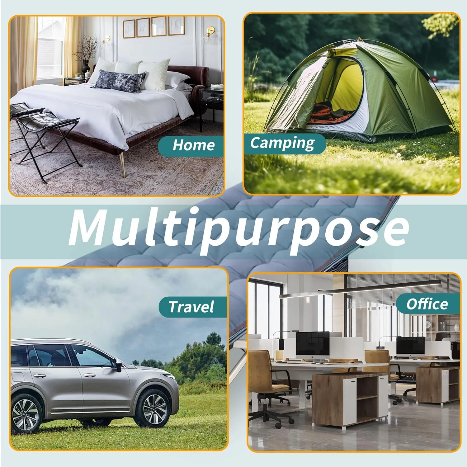 2 Pack 32" Wide Oversize XXL Camping Cot with Mattress Comfortable Cots for Adults Extra Wide Cots for Sleeping Folding Cot Heavy Duty with Carry Bag for Home Office Outdoor Indoor
