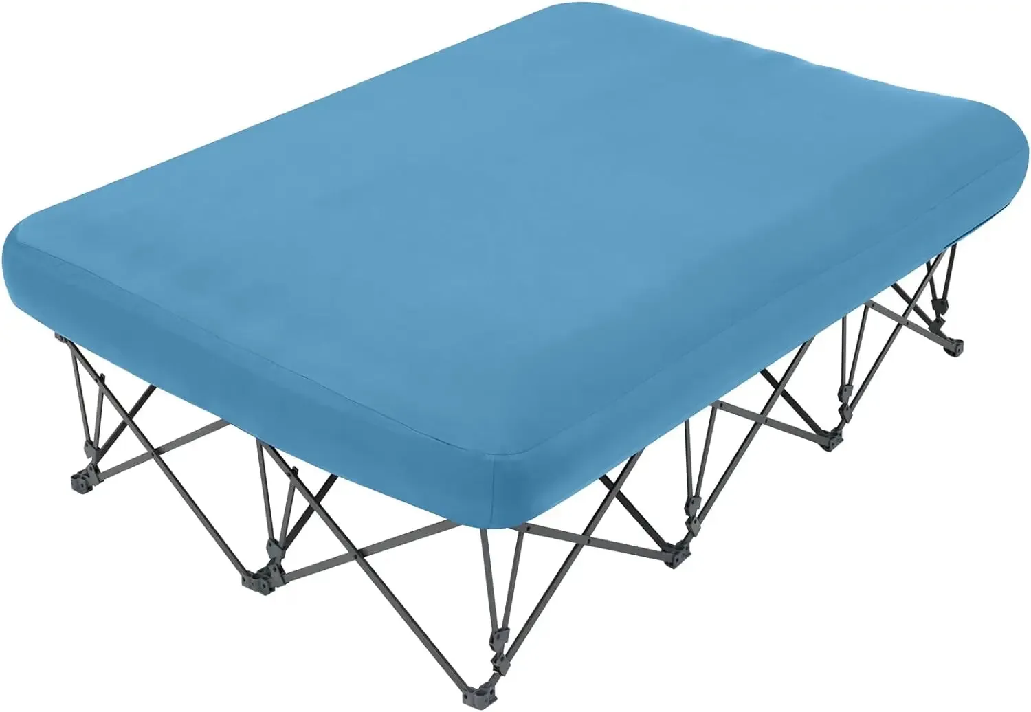 2-Person Camping Cot with Inflatable Air Mattress – Folding Bed Supports 500 lbs, Includes Carry Bag