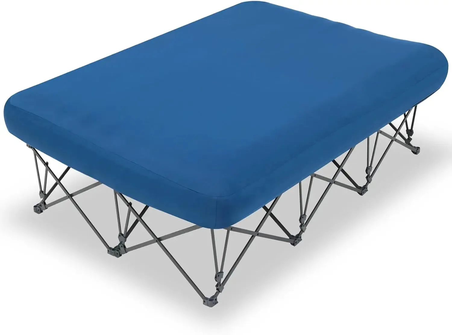 2-Person Camping Cot with Inflatable Air Mattress – Folding Bed Supports 500 lbs, Includes Carry Bag