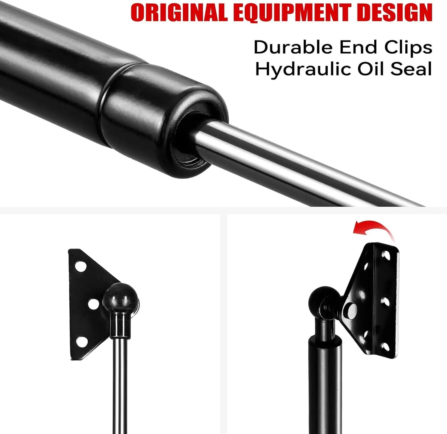 20 Inch Gas Struts Shock 200LB/890N Lift Support with Mounts for Boat Cover RV Bed Storage Heavy Duty Toolbox Lid Trash Bin Trap Door Trailer Floor Hatch, 2Pcs (Application: 160-220lb)