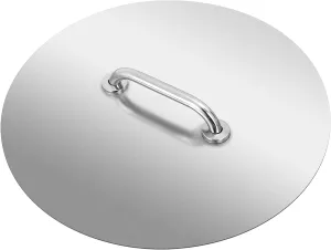 20 Inch Round Fire Pit Lid, 304 Stainless Steel Fire Pit Ring Lid 1.5 mm Thick, Fire Pit Burner Cover for Any Round Patio Fire Pits