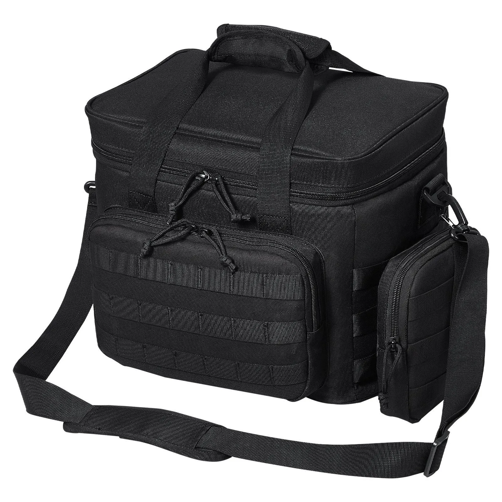 20L Insulated Lunch Bag with Molle Design and Multi-Pocket, 600D Cooler Lunch Box with Removable Storage Bags