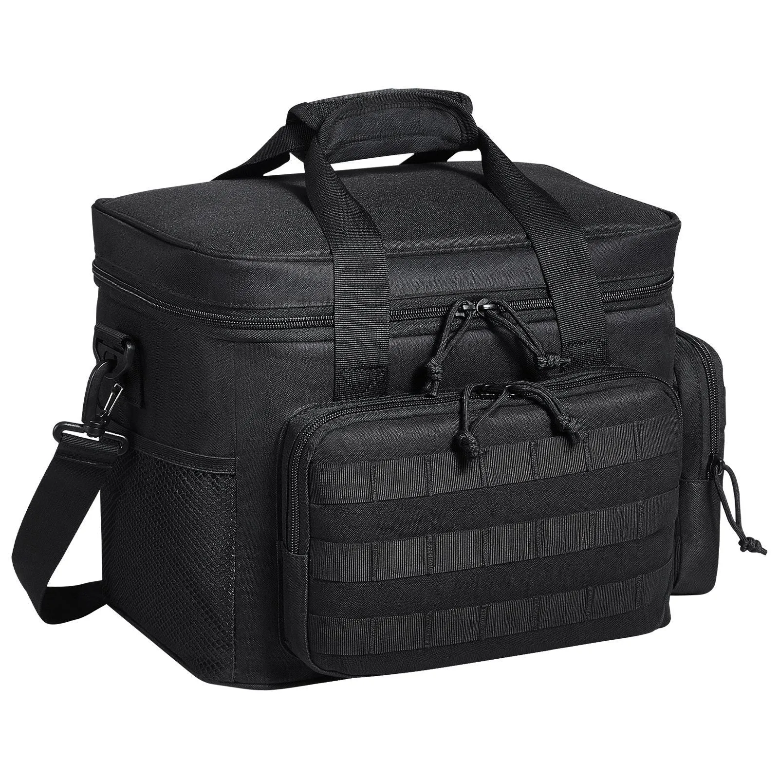 20L Insulated Lunch Bag with Molle Design and Multi-Pocket, 600D Cooler Lunch Box with Removable Storage Bags