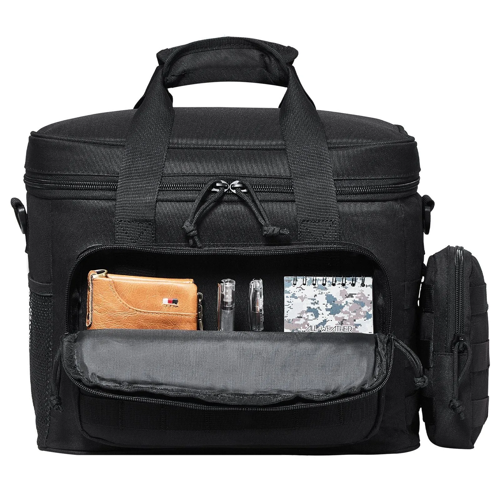 20L Insulated Lunch Bag with Molle Design and Multi-Pocket, 600D Cooler Lunch Box with Removable Storage Bags