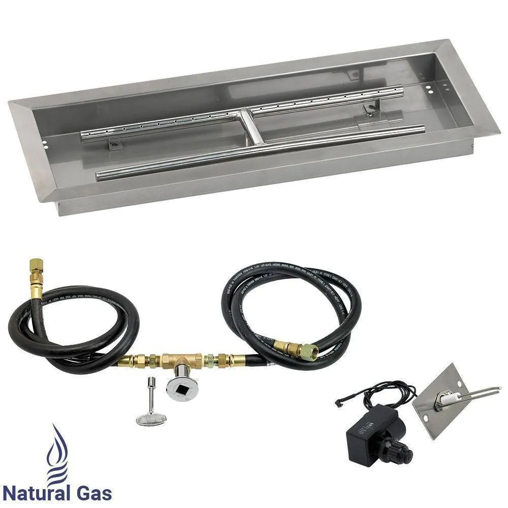 24" x 8" Drop in Pan. Rectangular. Spark Ignition