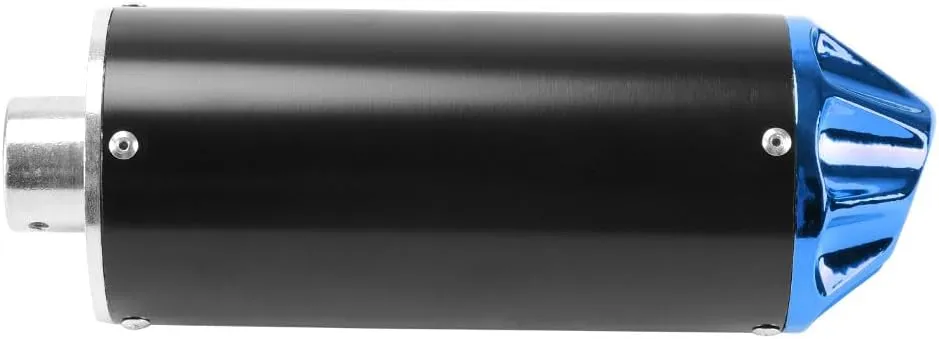 28mm 1.1" Exhaust Muffler Silencer Motorcycle Pipe for 50cc 70cc 90cc 110cc 125cc CRF50 XR50 KLX Coolster SSR Thumpstar TTR YCF Lifan Apollo Chinese Pit Trail Dirt Bike Mini Bike Motocross Parts Blue