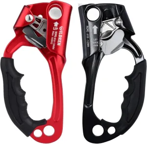 2pcs Climbing Hand Ascender Outdoor Mountaineering Tree Arborist Climbing Rappelling Equip Hand Ascender Rope Left Right Hand Ascender