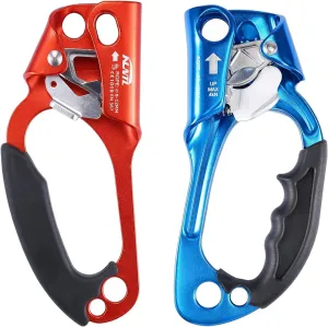 2pcs Climbing Hand Ascender Outdoor Mountaineering Tree Arborist Climbing Rappelling Equip Hand Ascender Rope Left Right Hand Ascender