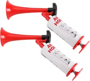 2Pcs Handheld Air Horn, Aluminum Portable Handheld Air Pump Horn, Loud Noise Maker Safety Horn for Boats Cars Sporting Events Camping Reusable Eco-Friendly (Handheld air horn 2pcs)