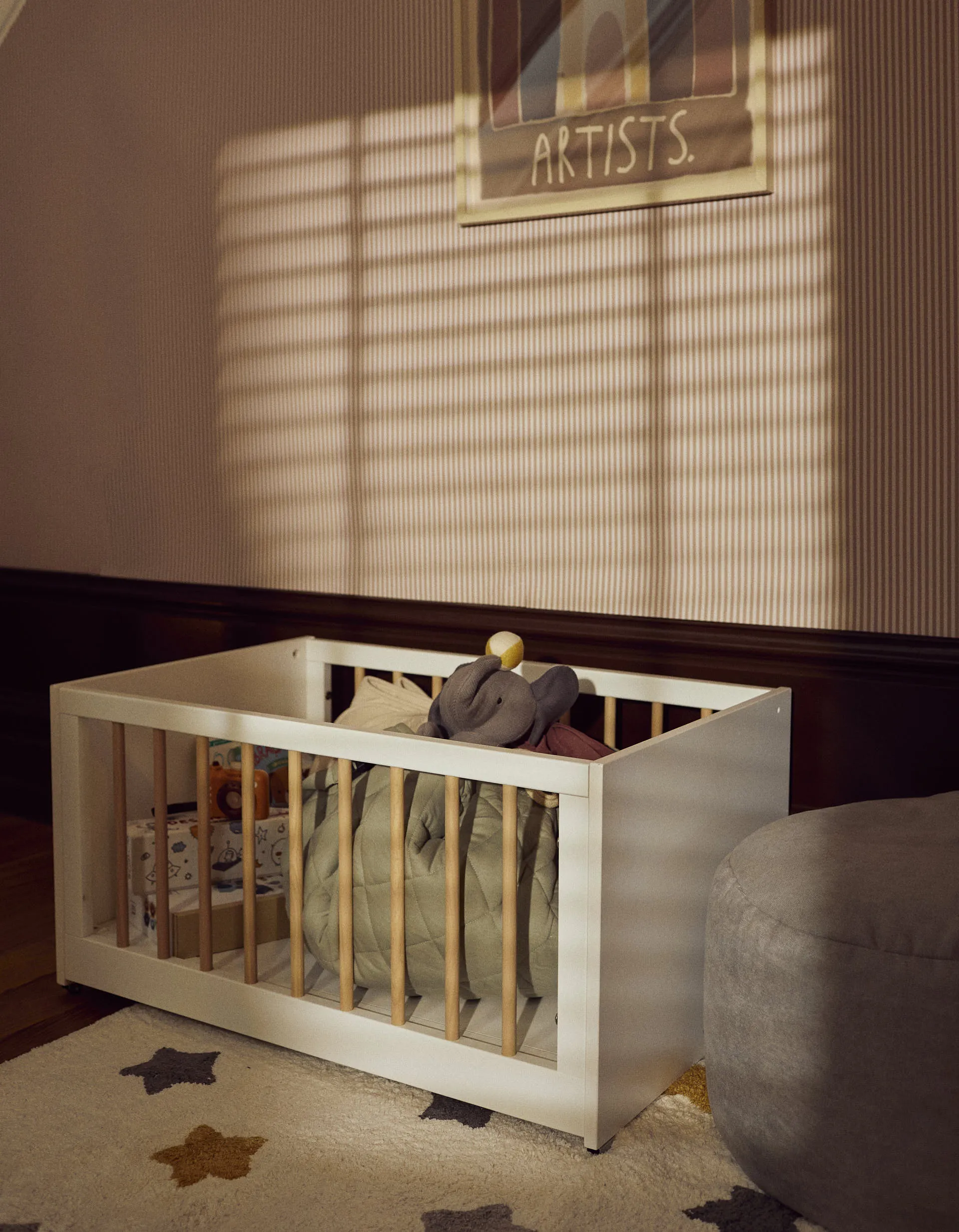 3 In 1 Nature/White Cot Zy Baby