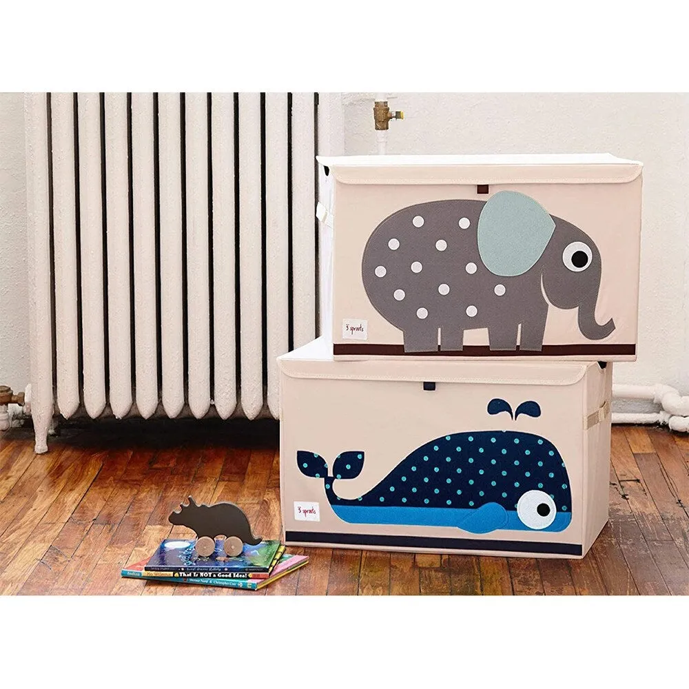 3 Sprouts Collapsible Toy Chest Storage Bin Bundle w/ Dinosaur   Whale (2 Pack)