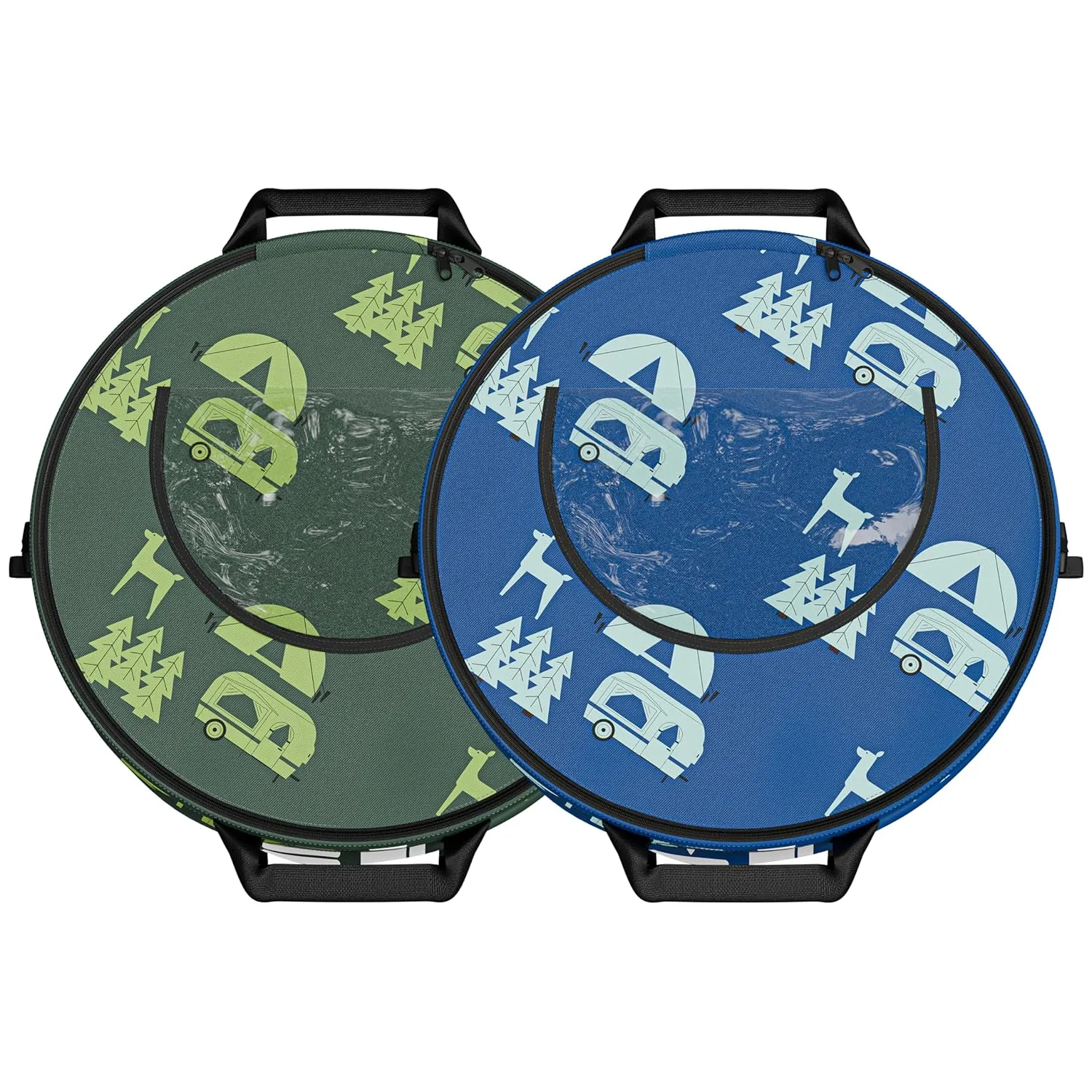 30 Gallon Collapsible Pop-Up Trash & Recycling Cans for RV's, Camping, Recycling, Yard Waste, Leaf Bag, Children Toy Bin (Trash & Recycling Cans)