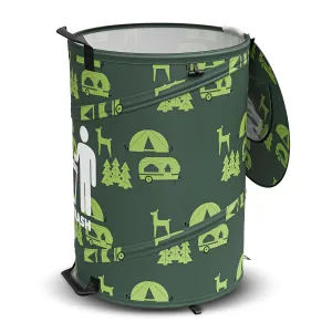 30 Gallon Collapsible Pop-Up Trash Can for RV's, Camping, Recycling, Yard Waste, Leaf Bag, Children Toy Bin (Trash Can)