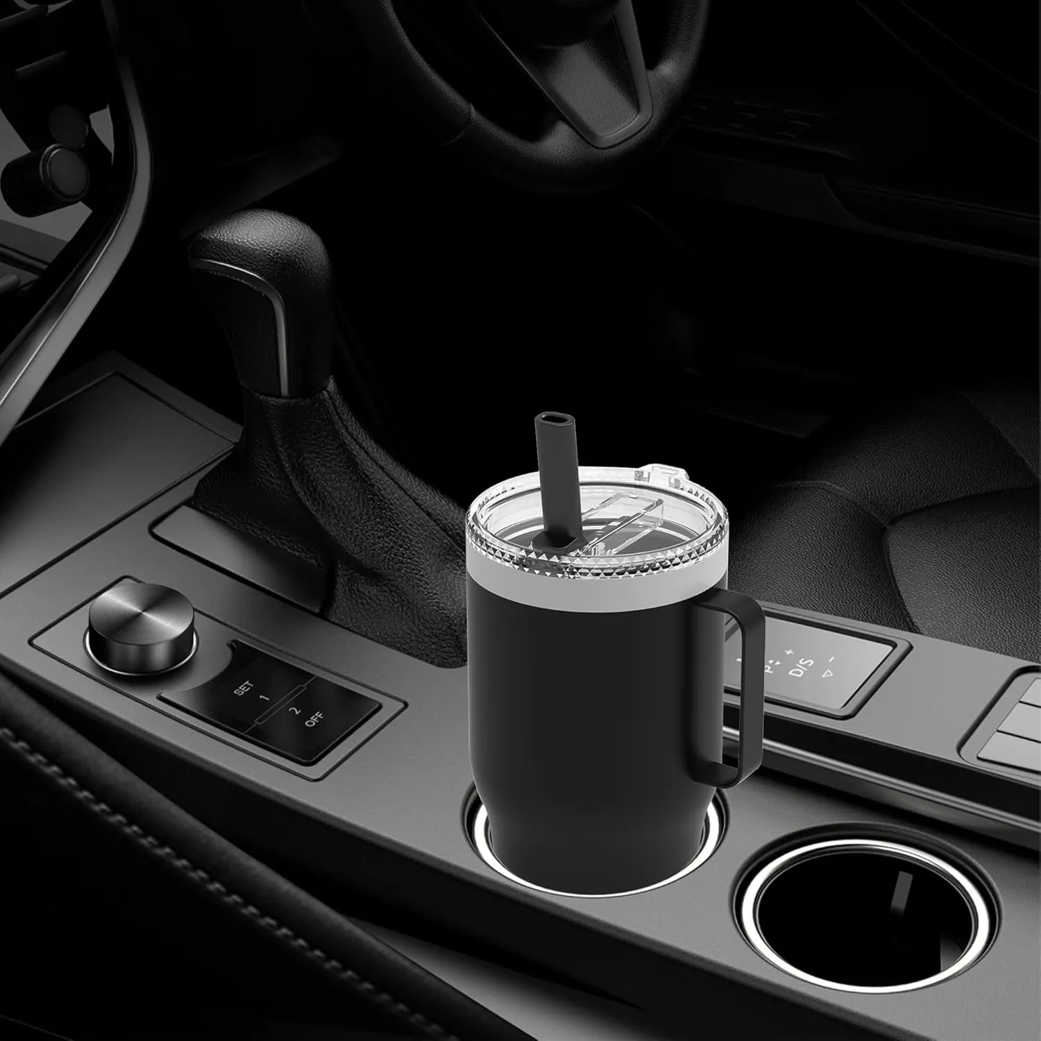 30 oz Straw Leak Proof Lid for YETI, Tumbler Lid for Yeti Rambler 30/32 oz Tumbler,26/35/42 oz Straw Mug,and Hydro Flask 32/40oz Travel Tumbler,Replacement Lid BPA Free(Navy*2)