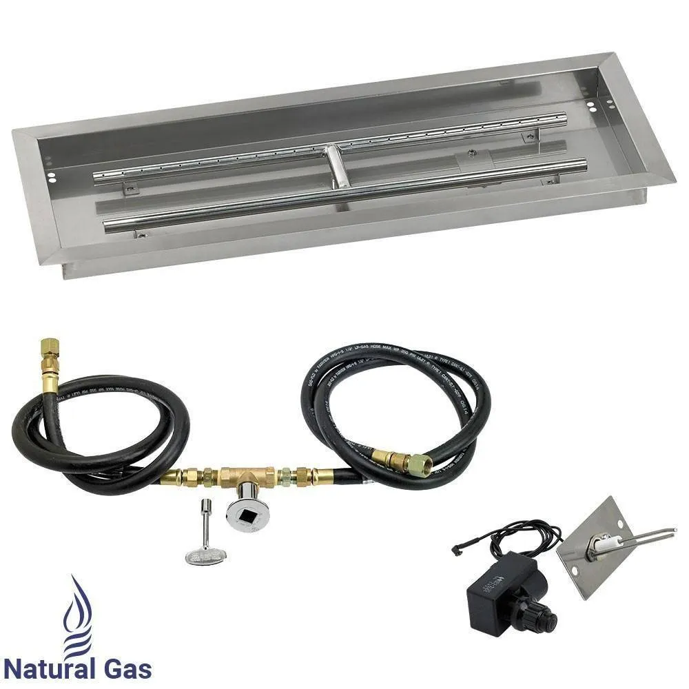 30" x 10" Drop in Pan. Rectangular. Spark Ignition
