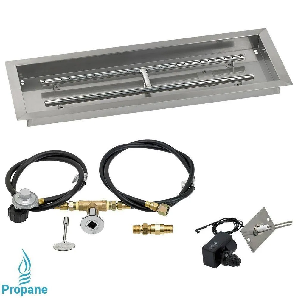 30" x 10" Drop in Pan. Rectangular. Spark Ignition