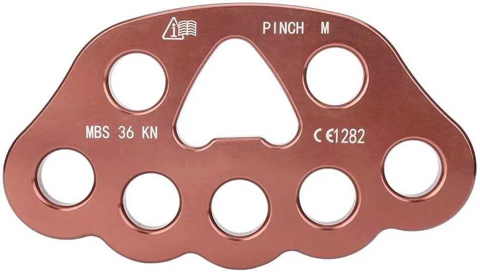 36KN Climbing Rigging Plate with 8 Holes Multiple Anchor Plate for Rock Climbing Mountaineering Equipment