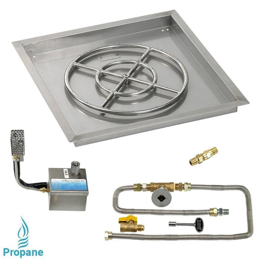 36" Drop in Burner Pan. Square. Automated