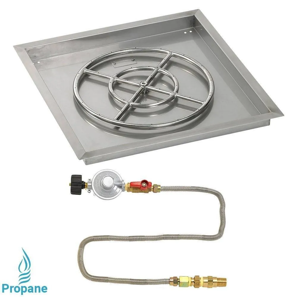 36" Drop in Burner Pan. Square. Match Light