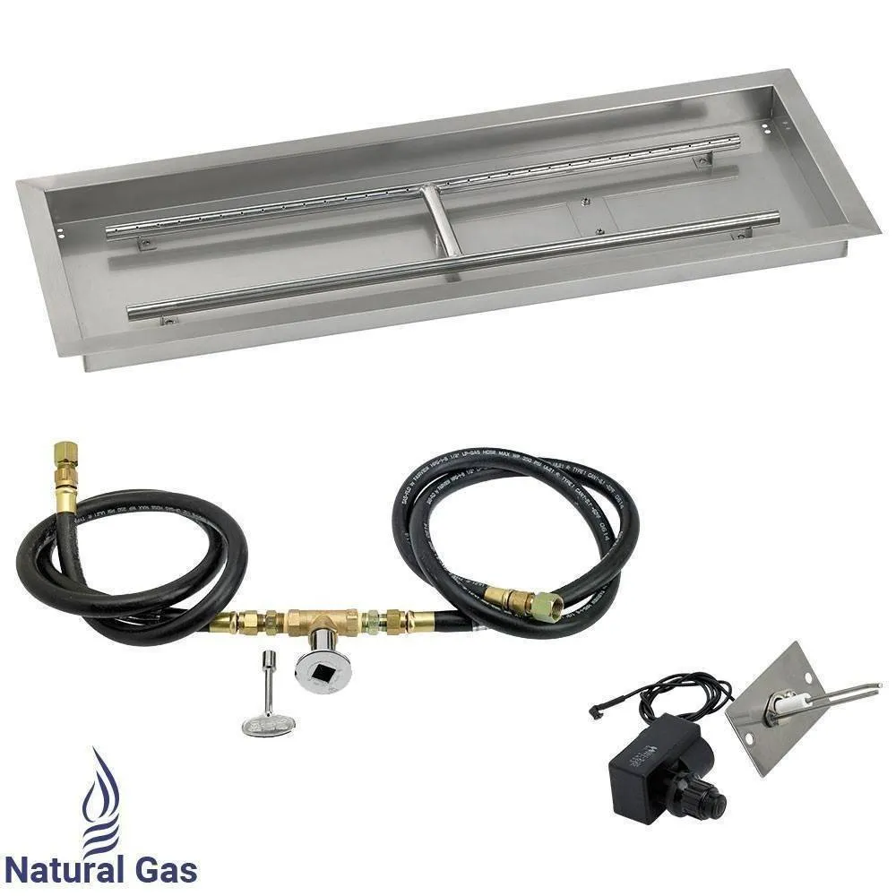 36" x 12" Drop in Pan. Rectangular. Spark Ignition