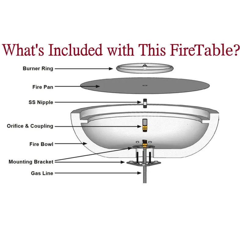 38" Luna Concrete Fire Pit