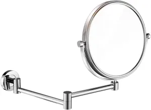 3X Magnification Wall Mounted Makeup Mirror, Round Shape Two-Sided 360° Swivel Extendable Bathroom Vanity Mirror Chrome Finish, Cosmetic Beauty Mirror (Color : 8inches)