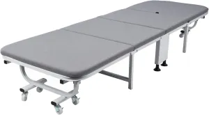 4-Folding Portable Office Lunch Bed, Camping Cots, Cots for Sleeping with Mattress & Pulleys, Folding Cot with Handle Metal Recliner, Sleeping Cots for Adults,Suitable for Hospital Escort, Pi