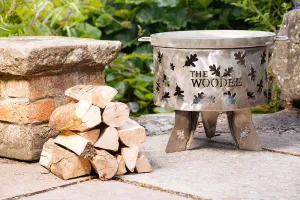 400mm Stainless Steel Fire Pit With Stainless Steel Lid