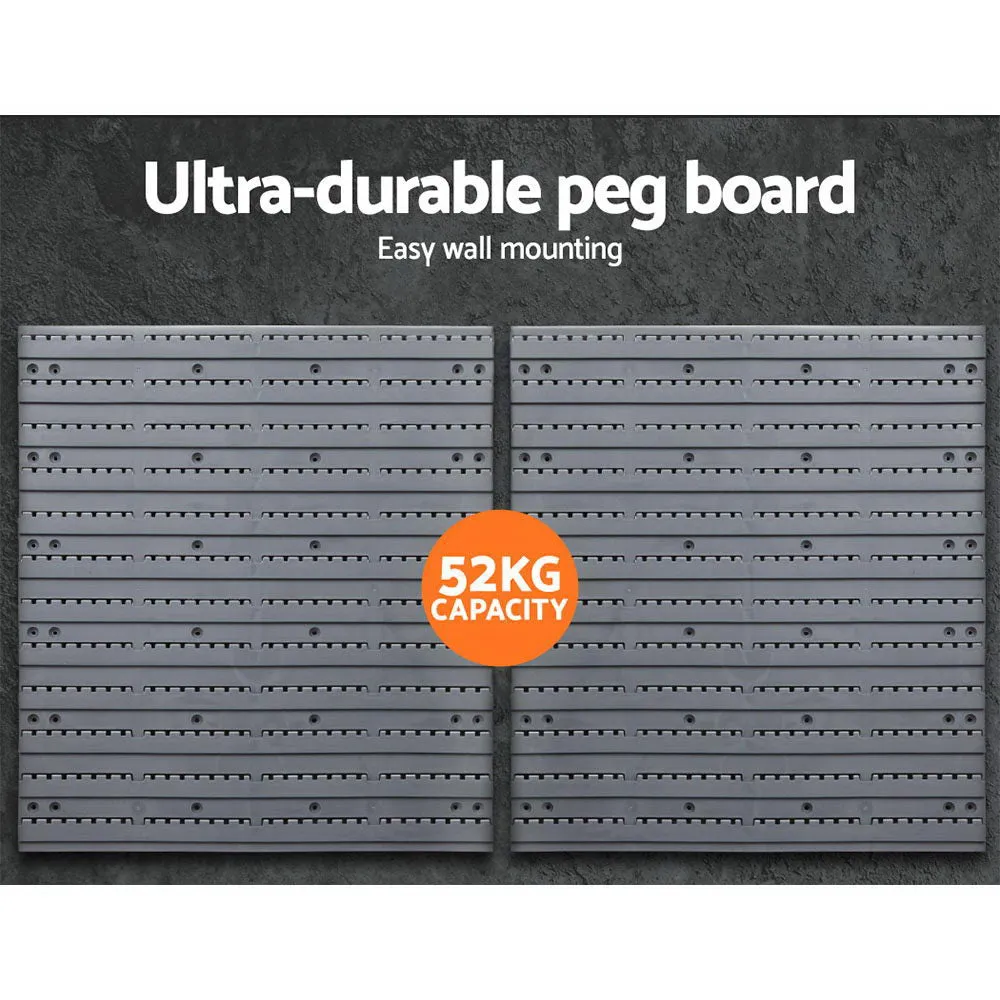 44 Storage Bin Rack Wall Mounted Peg Board