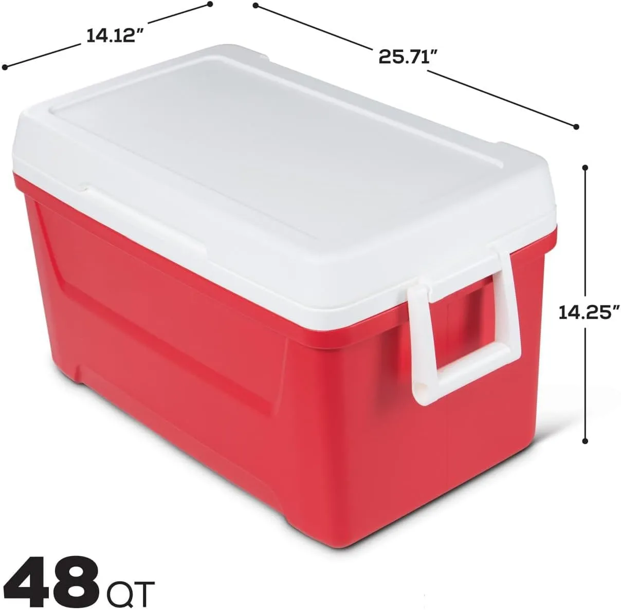48 QT Ice Chest Cooler, Large Picnic Bag with Handles,cans Cooler,Easy for Camping/Travel/Beach/Kayak/car