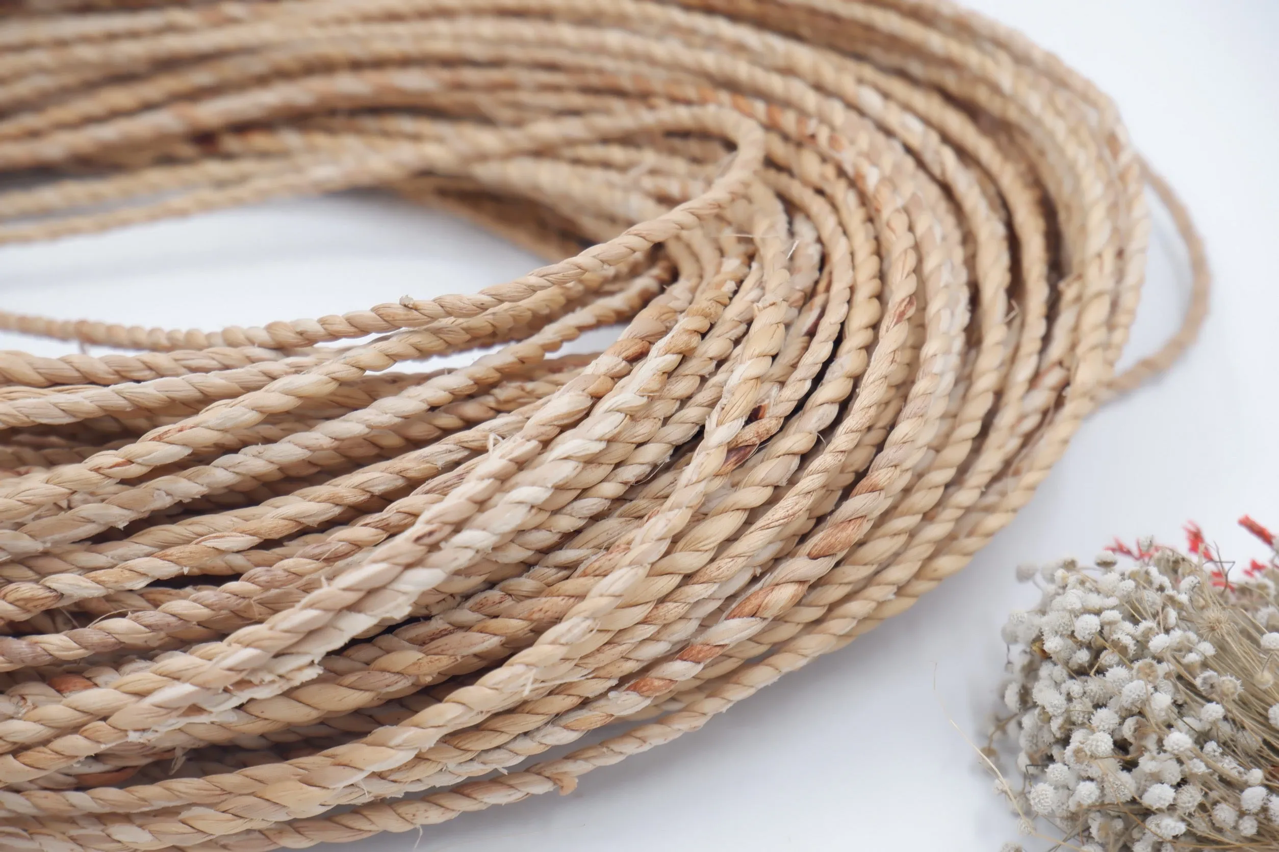 4mm Twisted Rope, natural water hyacinth rope, Decorating Weddings, Custom Rope, water hyacinth cord, Sea grass cord