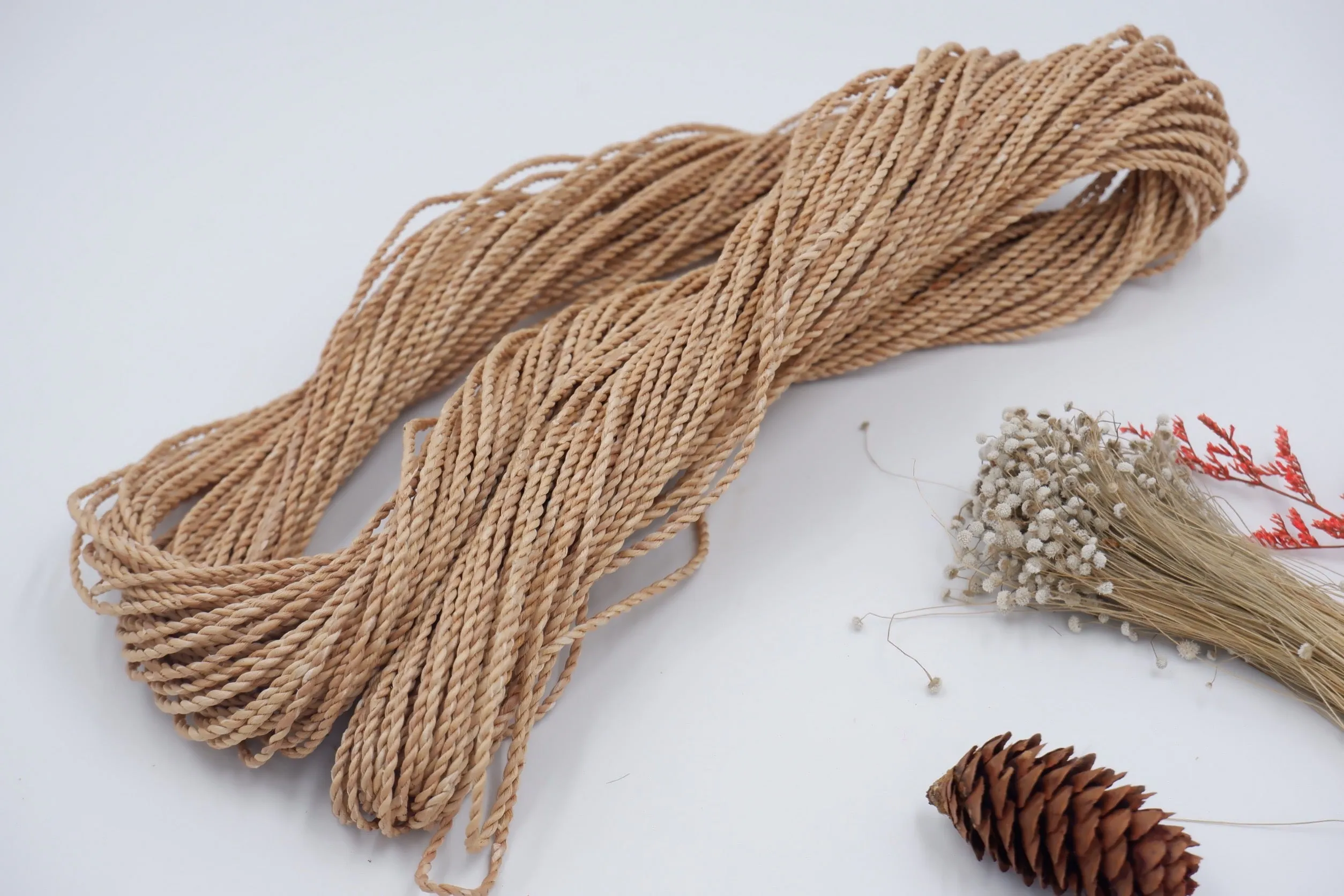 4mm Twisted Rope, natural water hyacinth rope, Decorating Weddings, Custom Rope, water hyacinth cord, Sea grass cord